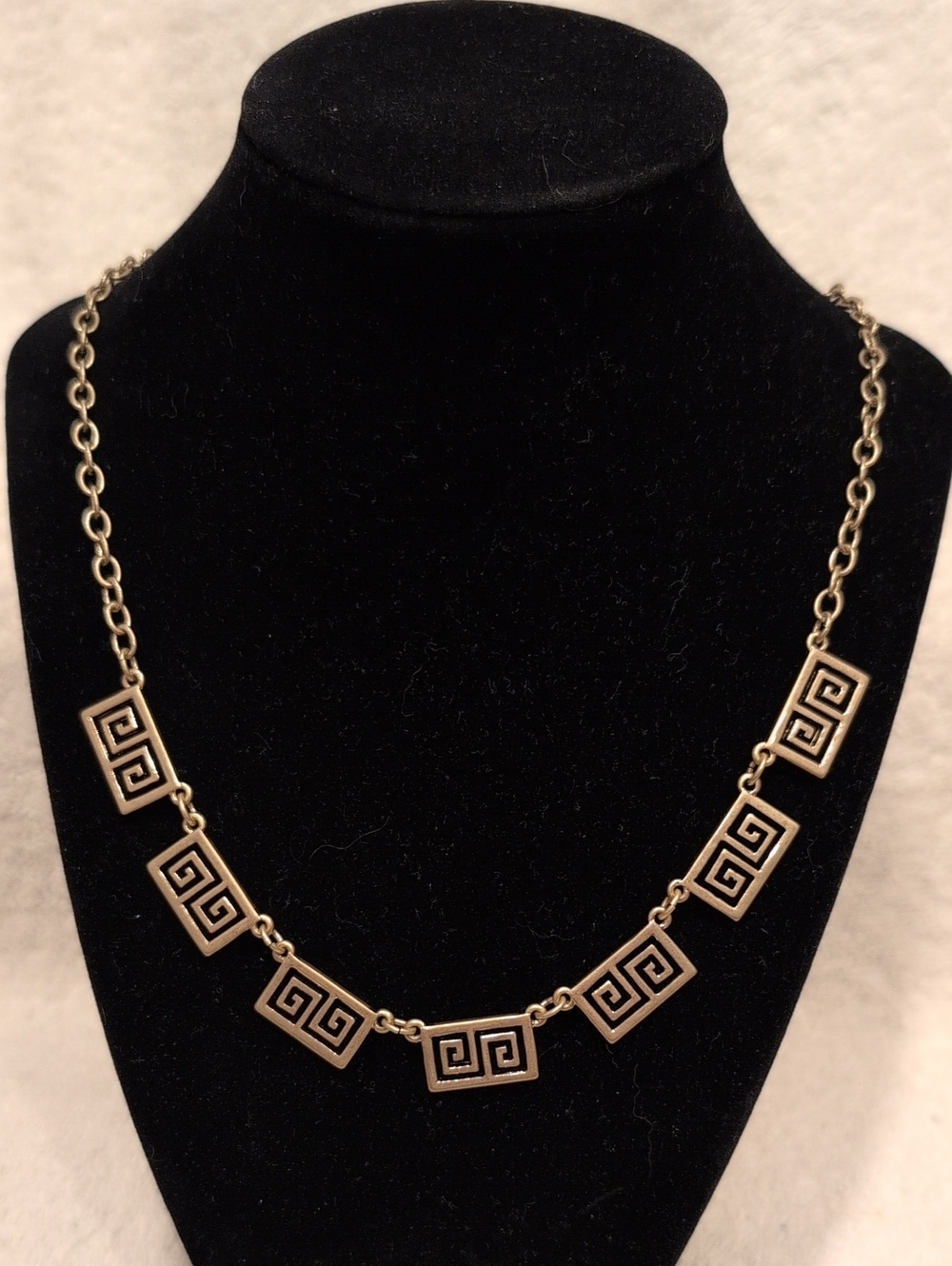 Youngevity Greek Key Gold 16" Necklace BRAND NEW IN PKG